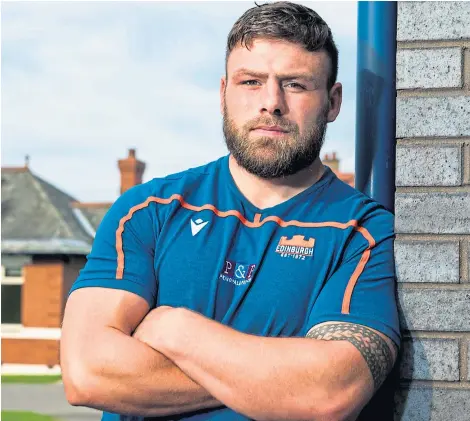  ?? Picture: SNS. ?? Edinburgh’s rejuvenate­d loose-head prop Rory Sutherland is enjoying a return to form.