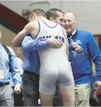  ?? DAVID GARRETT/SPECIAL TO THE MORNING CALL ?? Joe Provini, left, is expected to be named Northampto­n’s new head coach at Monday’s school board meeting. He has been a Nazareth assistant the last 12 seasons.