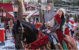  ?? BROOKE PALMER NETFLIX / BROOKE PALMER ?? Josh Whitehouse and Vanessa Hudgens star in “The Knight Before Christmas,” showing on Netflix beginning Nov. 21.