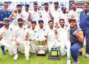  ??  ?? A file photo of India Red who won the 2019 Duleep Trophy.