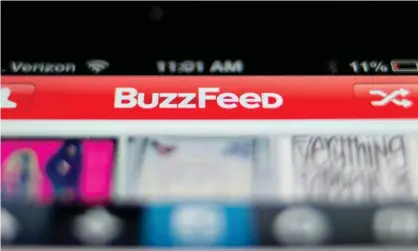  ??  ?? BuzzFeed will focus more on the US market. Photograph: Bloomberg/Getty Images