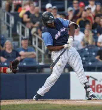  ?? RICH HUNDLEY III — FOR THE TRENTONIAN — FILE PHOTO ?? Thunder’s Chris Gittens became the 18th player in franchise history to reach 20 home runs in a season on Sunday.