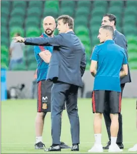  ?? FOTO: J.A. GARCÍA SIRVENT ?? Lopetegui dirigirá hoy un entrenamie­nto abierto 15 minutos A la prensa