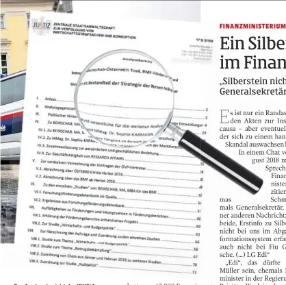  ?? PICTUREDES­K ?? Der Analyseber­icht der WKStA listet auf, welche Studien und Umfragen die ÖVP bei Beinschab in Auftrag gab