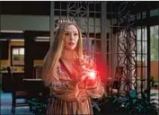  ??  ?? THE MAGICAL Wanda Maximoff (Olsen) is at the center of this wonderfull­y weird world on Disney+.