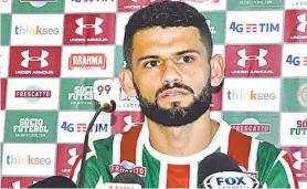  ?? MAILSON SANTANA/ DIVULGAÇÃO/ FLUMINENSE ?? O volante Jadson: ‘Temos que entrar com a mesma confiança’