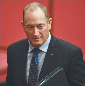  ?? Picture: AAP IMAGE ?? Katter's Australian Party Senator Fraser Anning’s maiden speech caused a stir.