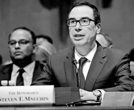  ??  ?? Steven Mnuchin, secretario del Tesoro de Estados Unidos/AFP