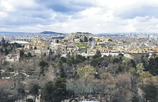  ??  ?? A view of the city of Şanlıurfa high up from the castle walls.