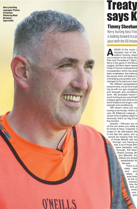  ?? Kerry hurling manager Fintan O’Connor Photo by Matt Browne / Sportsfile ??