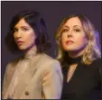  ?? CHRIS HORNBECKER VIA THE NEW YORK TIMES ?? Carrie Brownstein, left, and Corin Tucker of SleaterKin­ney. The band has been a duo since 2019.