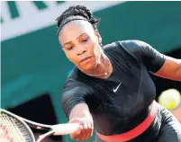  ?? THOMAS SAMSON AFP/GETTY IMAGES ?? Serena Williams wore a black catsuit during the French Open, but the Grand Slam event will be adopting a stricter dress code.