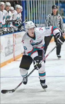  ?? STEVEN MAH/SOUTHWEST BOOSTER FILE PHOTO ?? Shaunavon’s Kole Lind registered 44 points in 61 AHL games during his second profession­al season.