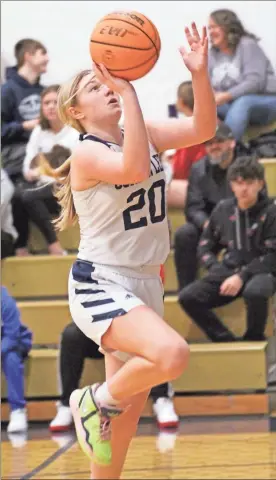  ?? Scott Herpst ?? Camdyn Carter, the leading scorer for the Gordon Lee Lady Trojans so far this season, had 26 points in their home win over Rome last week.