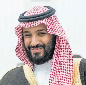  ?? AFP ?? Decidido. El príncipe Mohammed bin Salman, cerca de la corona.