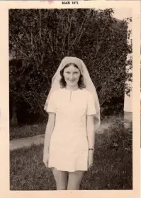  ??  ?? Former nun Margaret (left and above) had devoted her life to the Catholic Church from a young age. Opposite page: Margaret with her twin brother, Father Michael Aulsebrook.