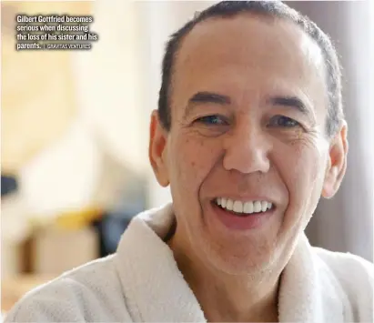  ?? | GRAVITAS VENTURES ?? Gilbert Gottfried becomes serious when discussing the loss of his sister and his parents.