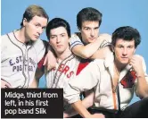  ??  ?? Midge, third from left, in his first pop band Slik