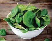  ?? PIC SOURCE: WWW.VEGETABLES.CO.NZ ?? Deficiency in folate found in greens such as spinach, is linked to greater risk of heart disease and stroke.