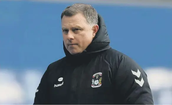  ??  ?? Coventry City boss Mark Robins