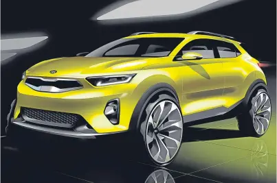  ??  ?? The Kia Stonic will be unveiled in September and goes on sale in October.