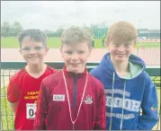  ?? ?? Mikey Hurley, Michael Quirke and David Towey all smiles at the County Championsh­ip.
