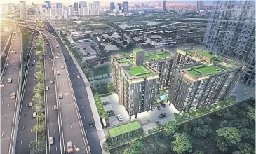  ??  ?? A digital rendition of Supalai Prime Rama 9, a low-rise condo with two eight-storey towers and a total of 217 units, expected to be launched on Jan 26.