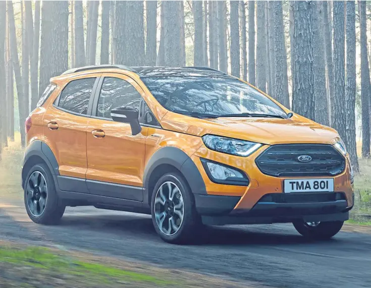  ??  ?? TASTE FOR ADVENTURE: The Ford EcoSport Active is spacious and lively and aims to help customers ‘get the most from their active lifestyles’.