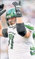  ?? Getty Images ?? HE’S BACK: Alex Lewis is one of the few holdovers among the Jets offensive linemen.