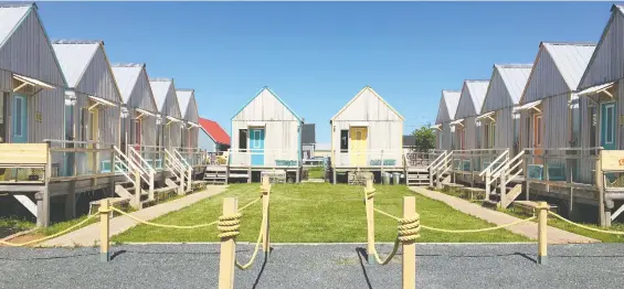  ?? SHANTYSTAY ?? Among the many glamping options across the country are the cosy cabins at Shanty Stay on the northeaste­rn tip of Prince Edward Island, which were built using white cedar.