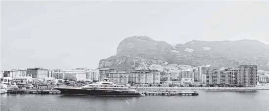  ?? STEVE MACNAULL PHOTOS ?? The view of The Rock of Gibraltar from the Emerald Princess cruise ship.