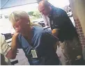  ?? COURTESY KARRA PORTER/SALT LAKE CITY POLICE DEPARTMENT/ VIA AP ?? Nurse Alex Wubbels was arrested by a Salt Lake City police officer at University Hospital in Salt Lake City when she refused to allow blood to be drawn from an unconsciou­s patient.