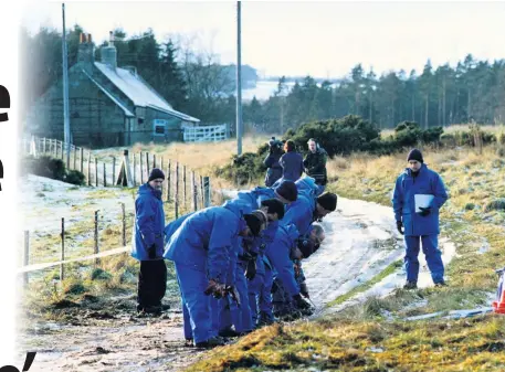  ??  ?? ■ Police at the murder scene in1993