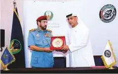  ?? Courtesy: Organiser ?? Lieutenant General Saif Abdullah Al Shaafar and Abdul Monem Al Hashemi ahead of the World Pro announceme­nt.