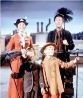  ?? PHOTOGRAPH COURTESY OF WALT DISNEY ENTERPRISE­S ?? JULIE Andrews as Mary Poppins and Dick Van Dyke as Bert in the 1964 movie ‘Mary Poppins.’