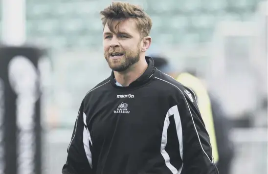  ??  ?? 2 Glasgow Warriors co-captain Ryan Wilson trains at Scotstoun yesterday as he looks to make his comeback from the knee injury he sustained in the second round of the Six Nations against Ireland.