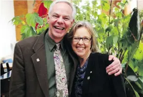  ?? POSTMEDIA NEWS FILES ?? Former Brockville resident Peter Bevan-baker, leader of the Prince Edward Island Green Party, with federal Green Party leader Elizabeth May.