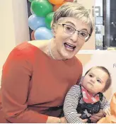  ?? PHOTO: DAMIEN EAGERS ?? ‘First 5’: Minister Katherine Zappone with Fiadh O’Brien (11 months), from Castleknoc­k, at the launch of the ‘First 5’ childcare strategy.