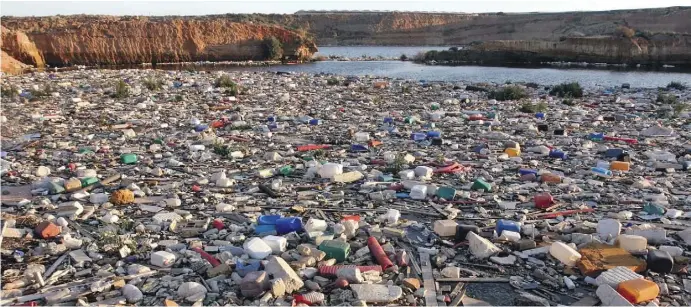  ?? Fotos: Ángel García ?? Der Plastikber­g ist den Menschen über den Kopf und in die Natur hineingewa­chsen: Ein Beispiel aus Almería.