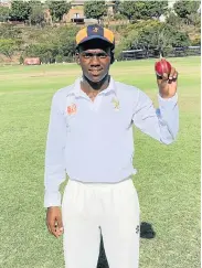  ??  ?? BOWLING HURRICANE: Siphesihle Madlongolw­ana took remarkable figures of 7/7 against Cambridge in last week’s Grahamstow­n Schools Cricket Festival