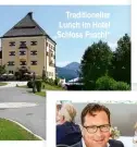  ??  ?? Traditione­ller Lunch im Hotel „Schloss Fuschl“