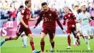  ?? ?? Robert Lewandowsk­i celebrates his goal