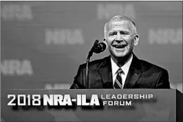  ?? SUE OGROCKI/AP ?? Oliver North speaks Saturday at an NRA event in Dallas. He’ll replace Pete Brownell, who didn’t seek a second term.