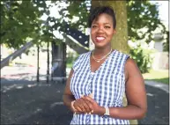  ?? Brian A. Pounds / Hearst Connecticu­t Media ?? Bridgeport’s then- Health Director Lisa Morrissey at Newfield Park in Bridgeport on July 28.