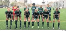  ?? EL DÍA ?? El equipo titular del Córdoba Femenino en Castellón.