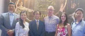  ??  ?? At the press conference: Jury member Jae Keun Park, president of Korea Internatio­nal Ballet Competitio­n; AGP managing director, Virginia de Blank; AGP chairman, So Hon Wah; president of jury Gerry Trinder, director of the New Zealand School of Dance in...