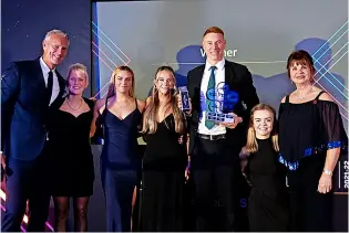  ?? PICTURE: British Swimming ?? Some of the British Swimming Awards winners including University of Bath sporting scholars Kate Shortman (third from left) and Tom Dean (third from right)