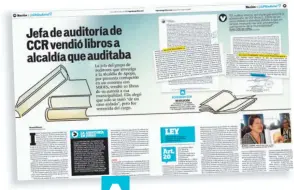  ??  ?? ISABEL CRISTINA LAÍNEZ, EXJEFA DE LOS AUDITORES QUE INVESTIGAN IRREGULARI­DADES EN APOPA, VENDIÓ LIBROS DE SU AUTORÍA A LA ALCALDÍA. FUE REMOVIDA.