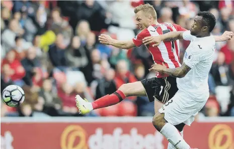  ??  ?? Seb Larsson is one of several Sunderland players whose futures are in doubt after relegation.
