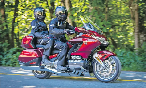  ?? PHOTOS: HONDA ?? The svelte silhouette of the 2018 Honda Gold Wing is mighty impressive, writes David Booth.